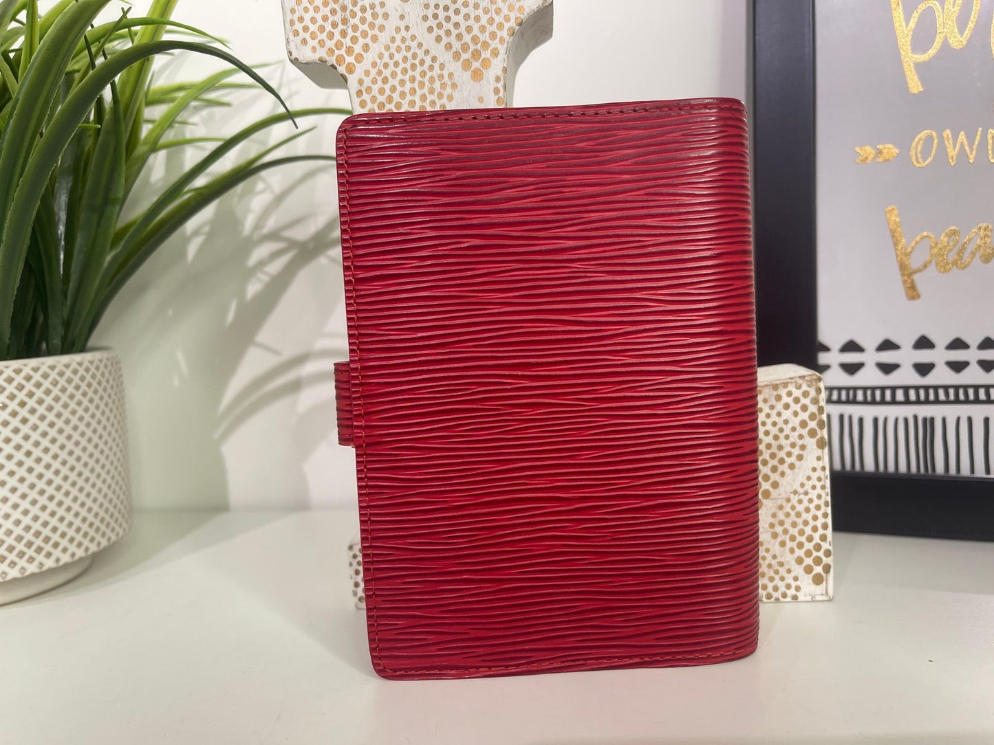 46. Louis Vuitton Red Epi Agenda PM