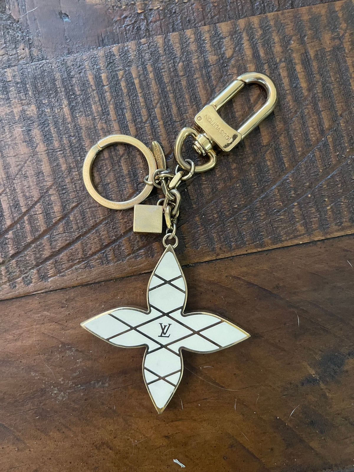 114. Louis Vuitton Malletage Flower Bag Charm