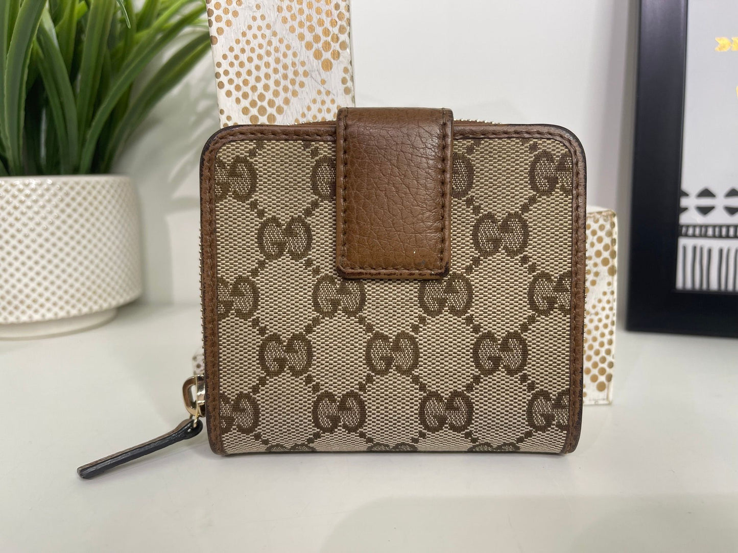 Gucci Canvas Compact Wallet