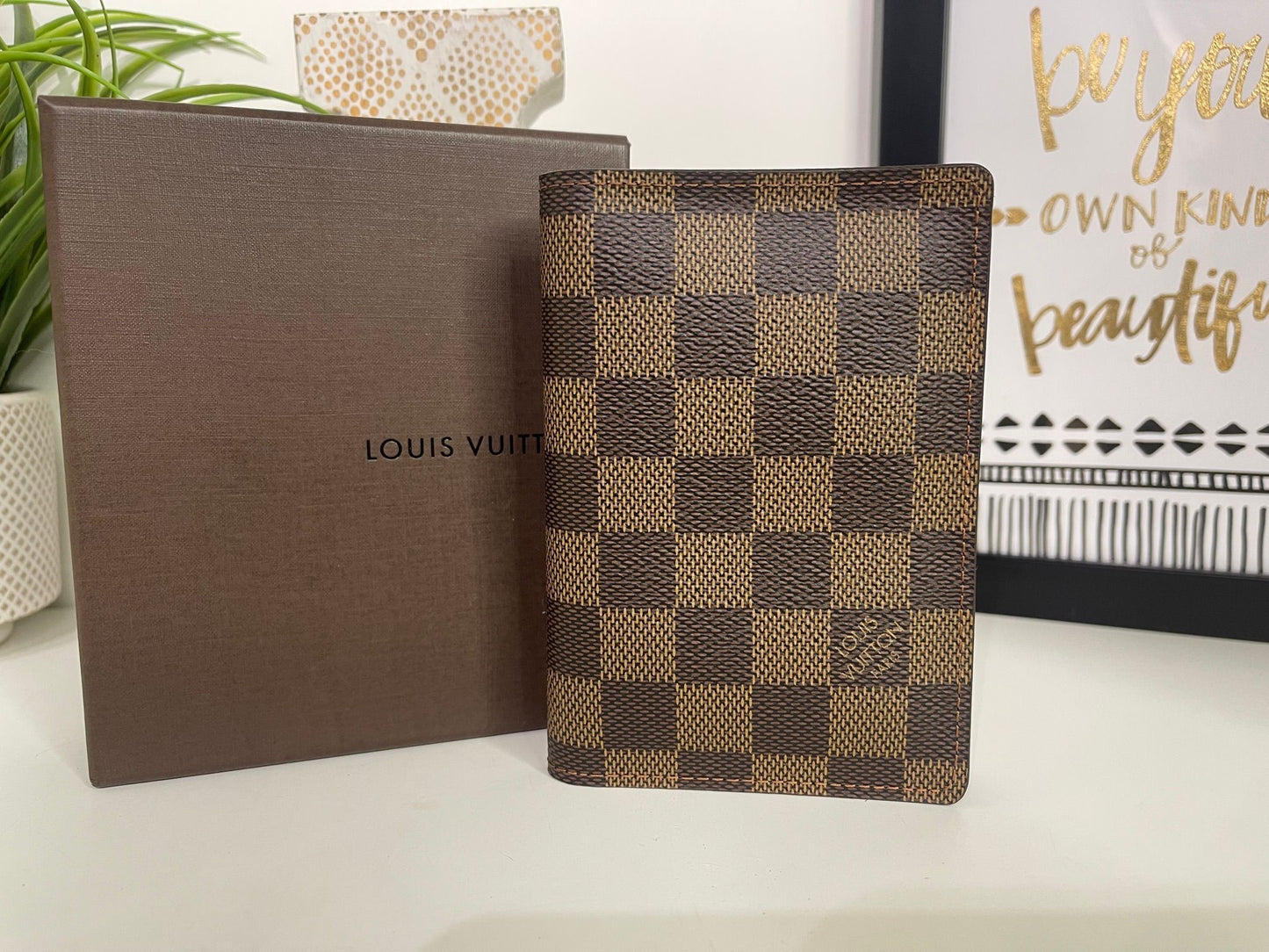18. Louis Vuitton Damier Ebene Passport Holder