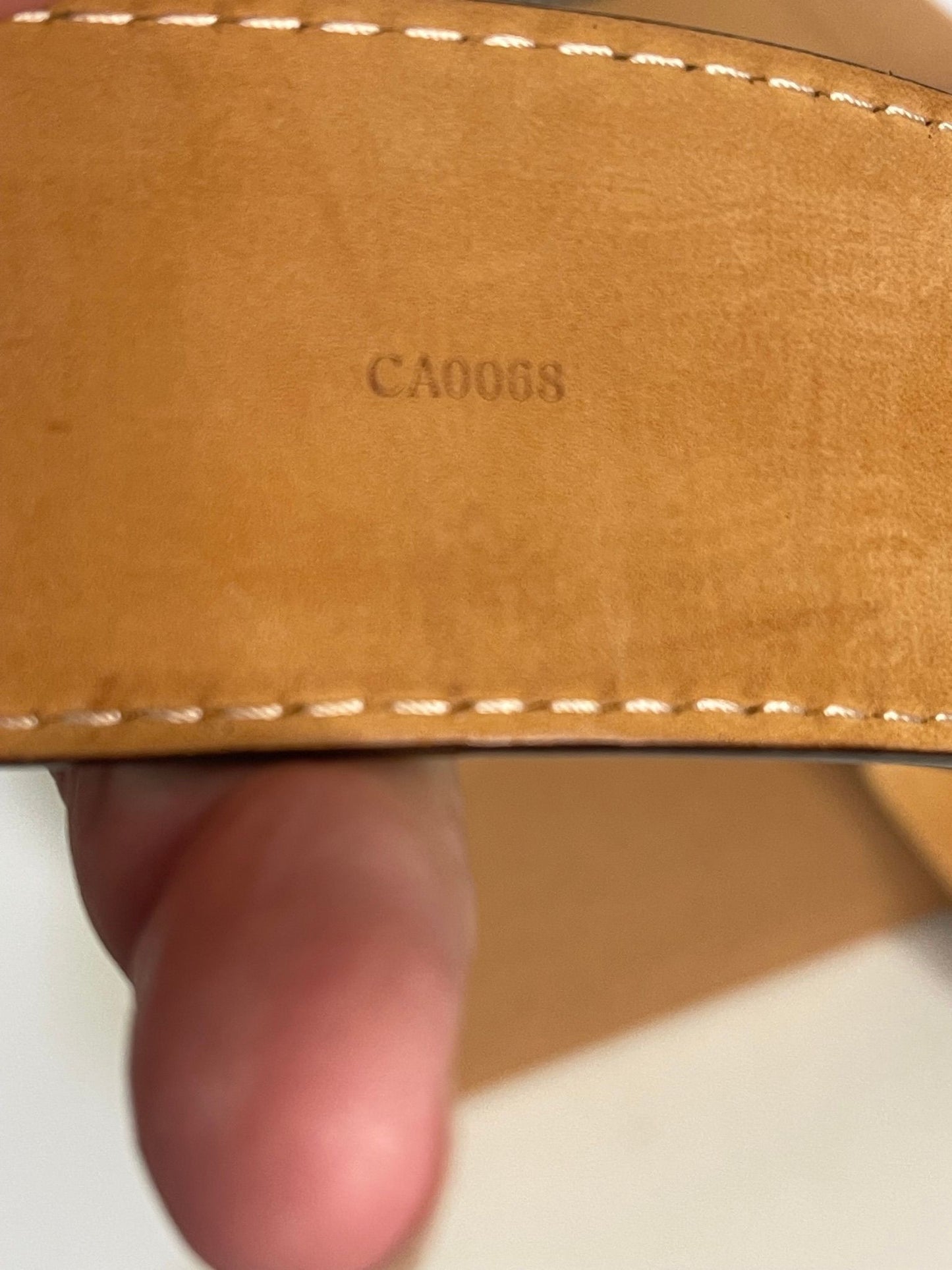 118. Louis Vuitton Damier Ebene Belt Size 110/44