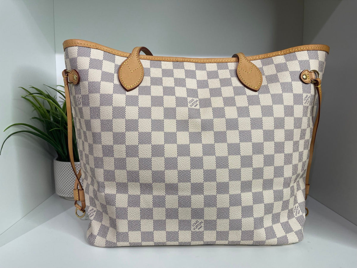 56. Louis Vuitton Damier Azur Neverfull MM w/ Pouch