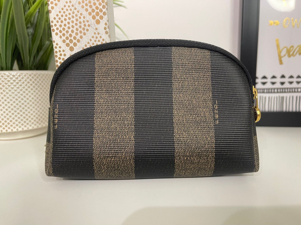 12. Fendi Pequin Cosmetic Case Pouch