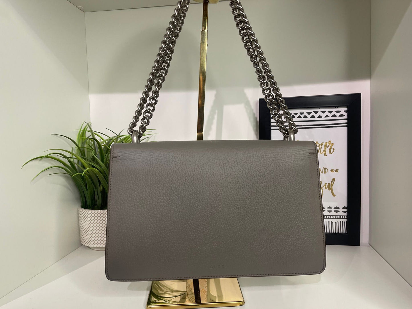 12. Gucci Gray Dionysus Shoulder Bag