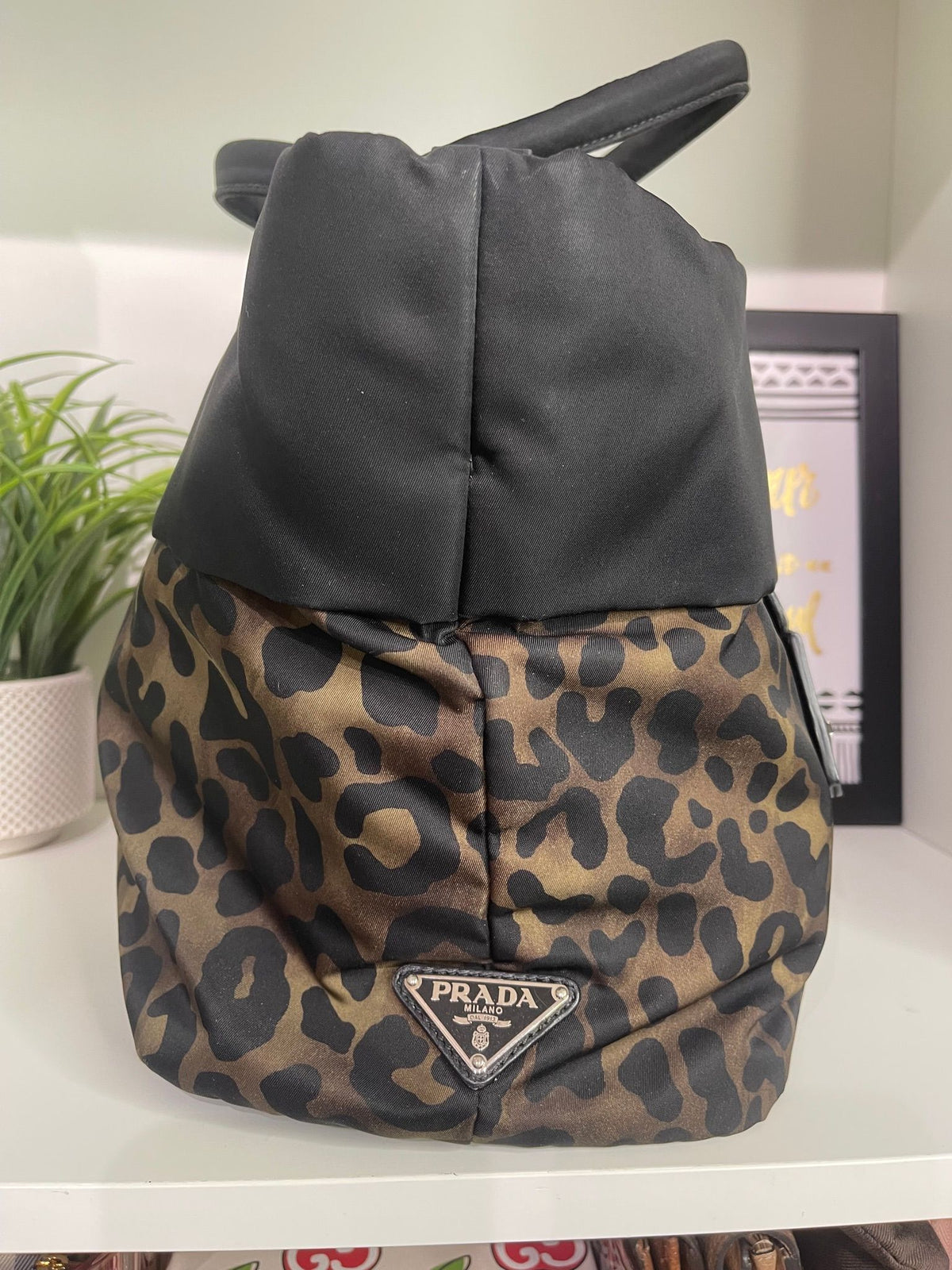 1. Prada Nylon Cheetah Print 2 Way