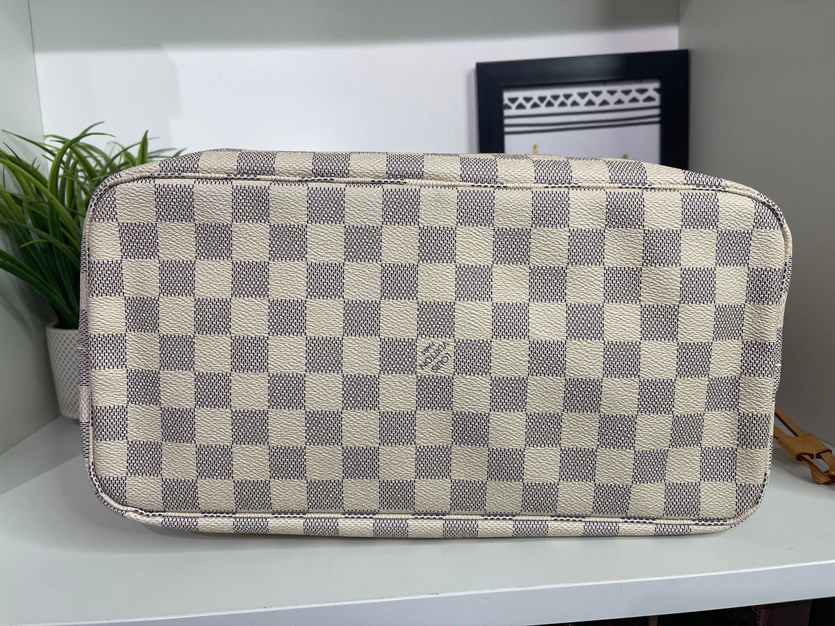 56. Louis Vuitton Damier Azur Neverfull MM w/ Pouch