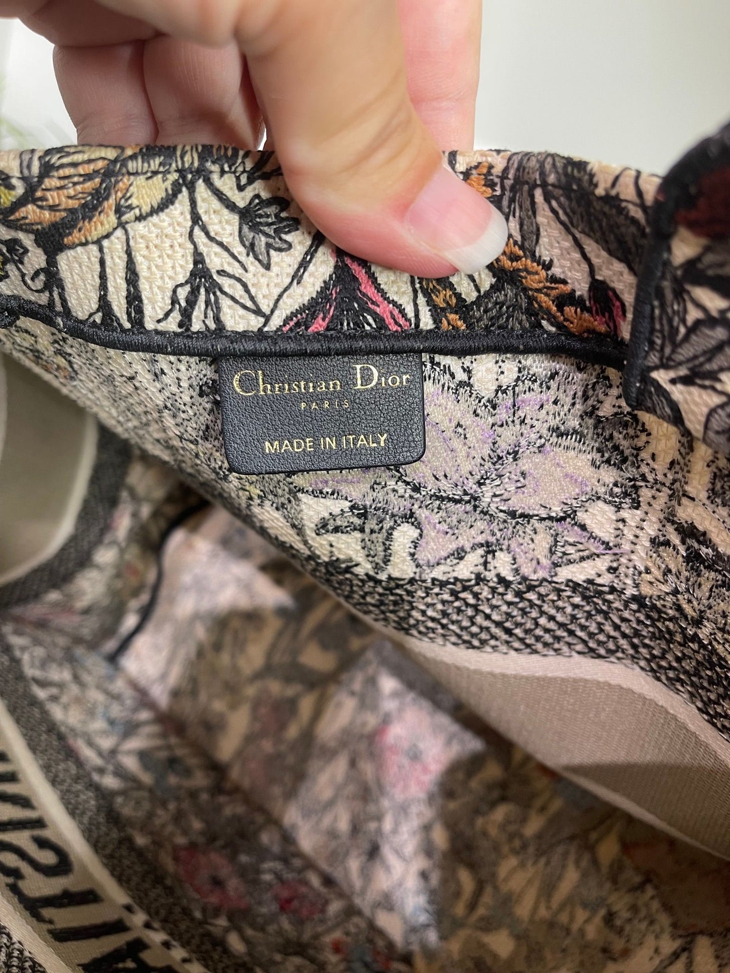 110. Christian Dior Medium Floral Book Tote