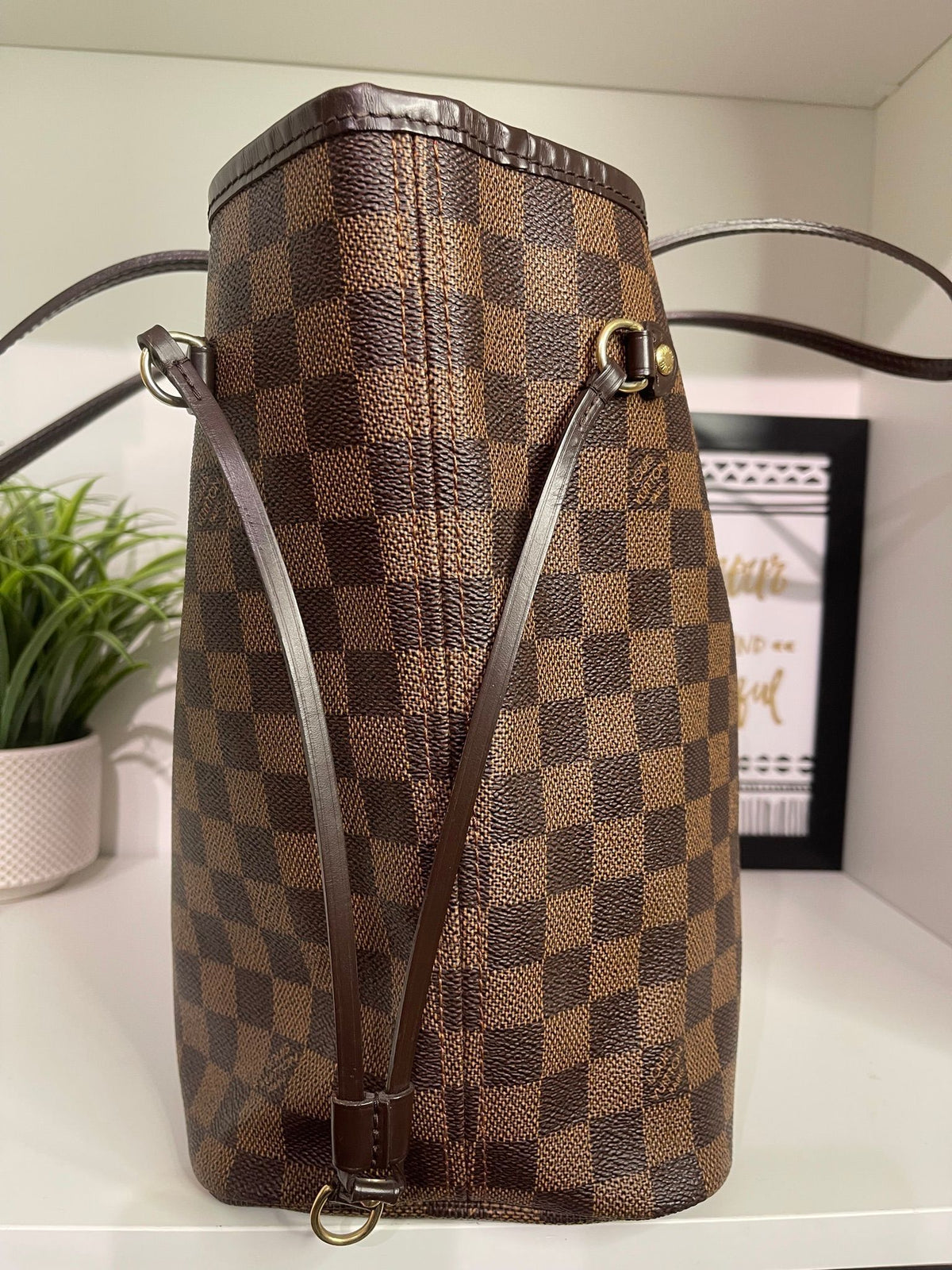 12. Louis Vuitton Damier Ebene Neverfull MM