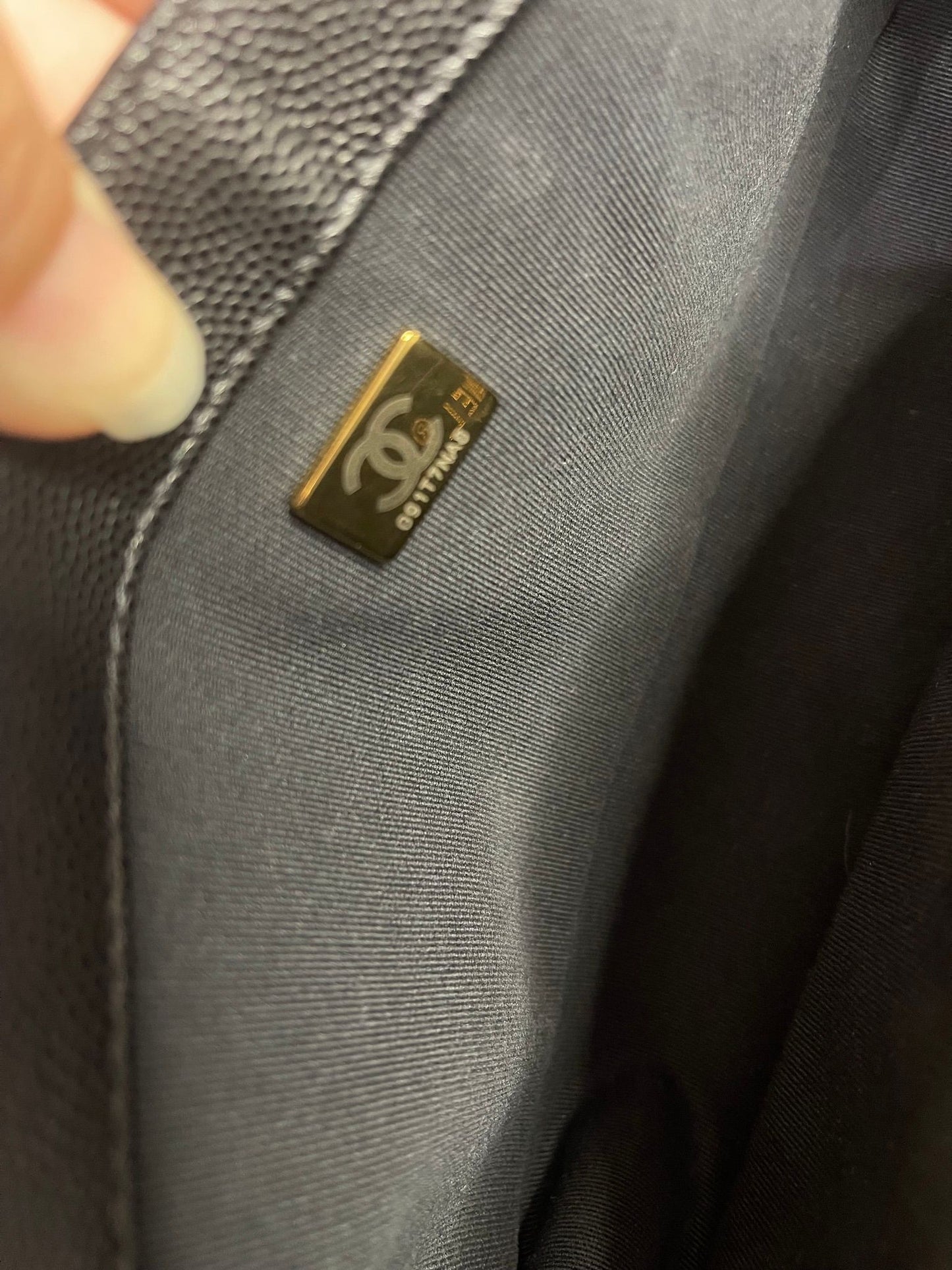 5. Chanel Black Medium Boy Caviar Full Inclusion