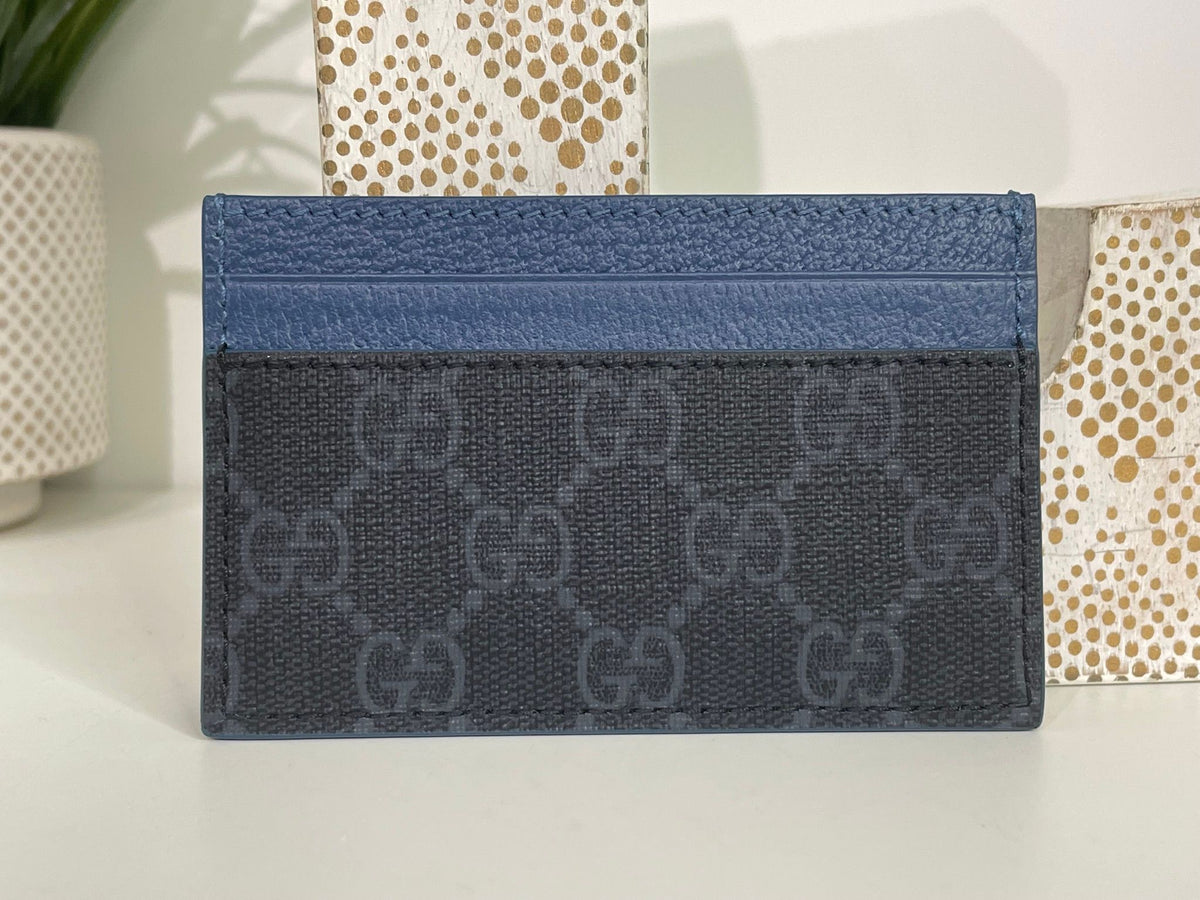 25. Gucci Supreme Black Blue Card Case