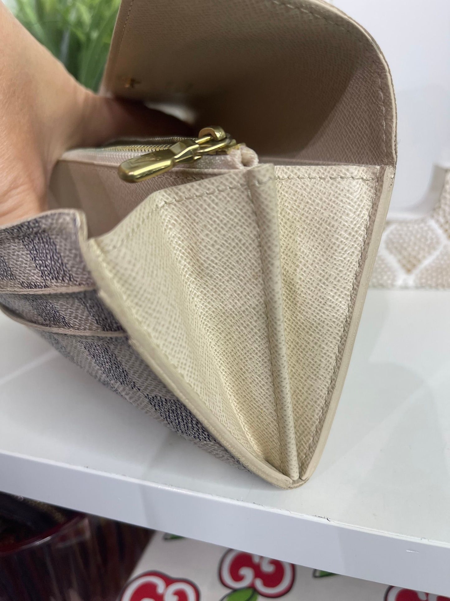 32. Louis Vuitton Damier Azur Sarah Wallet