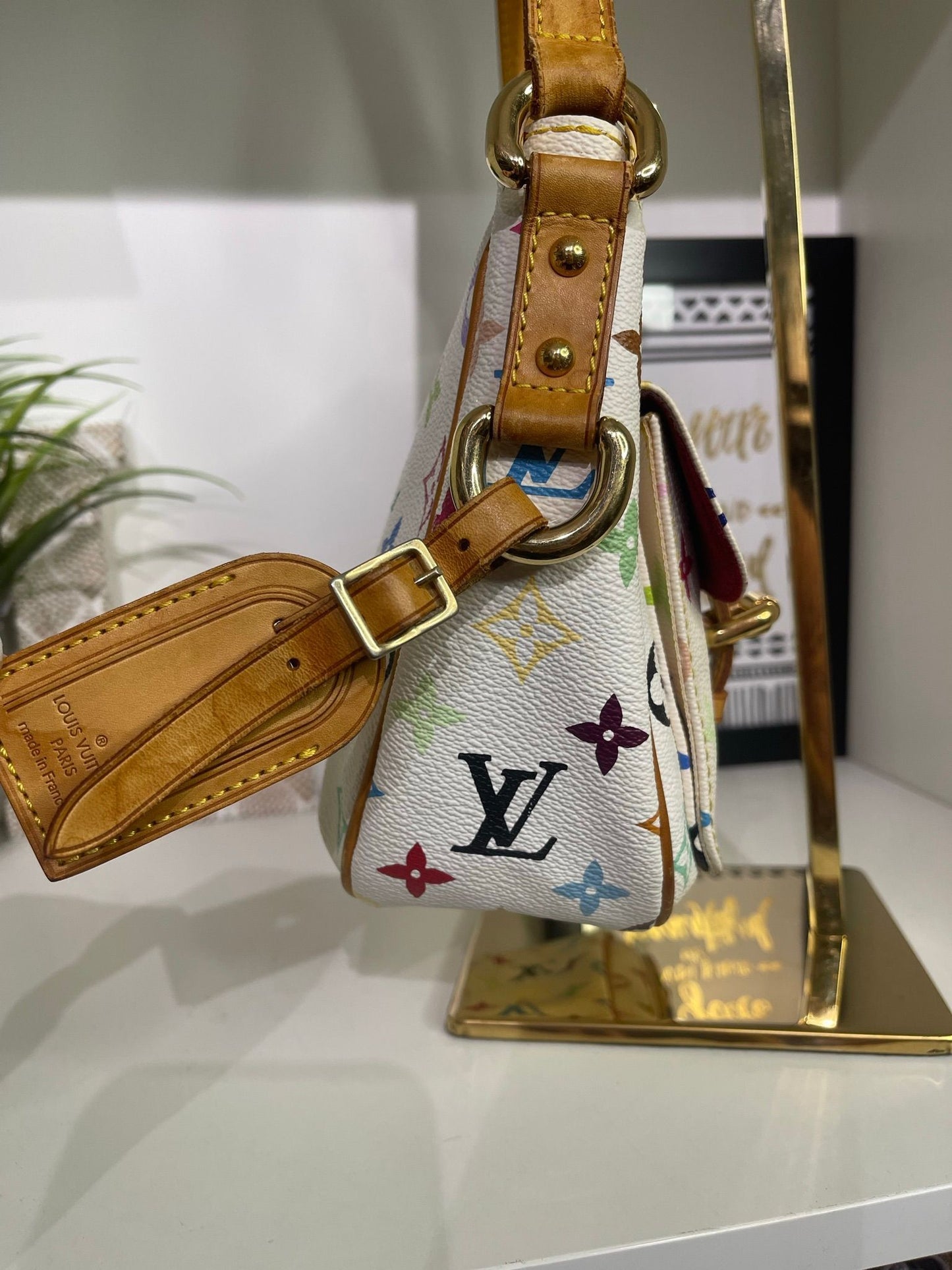 3. Louis Vuitton White Multicolor Takashi Murakami Lodge PM