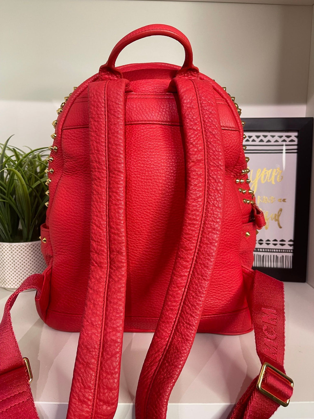 4. MCM Crystal Studded Backpack