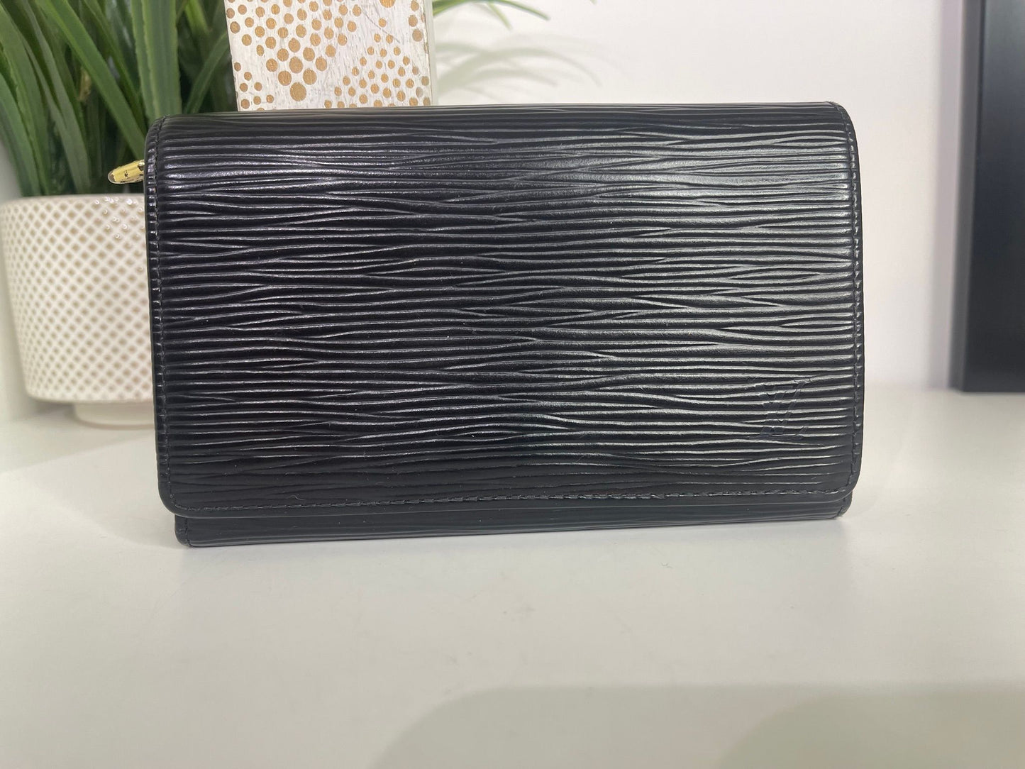 54. Louis Vuitton Black Epi Tressor Wallet