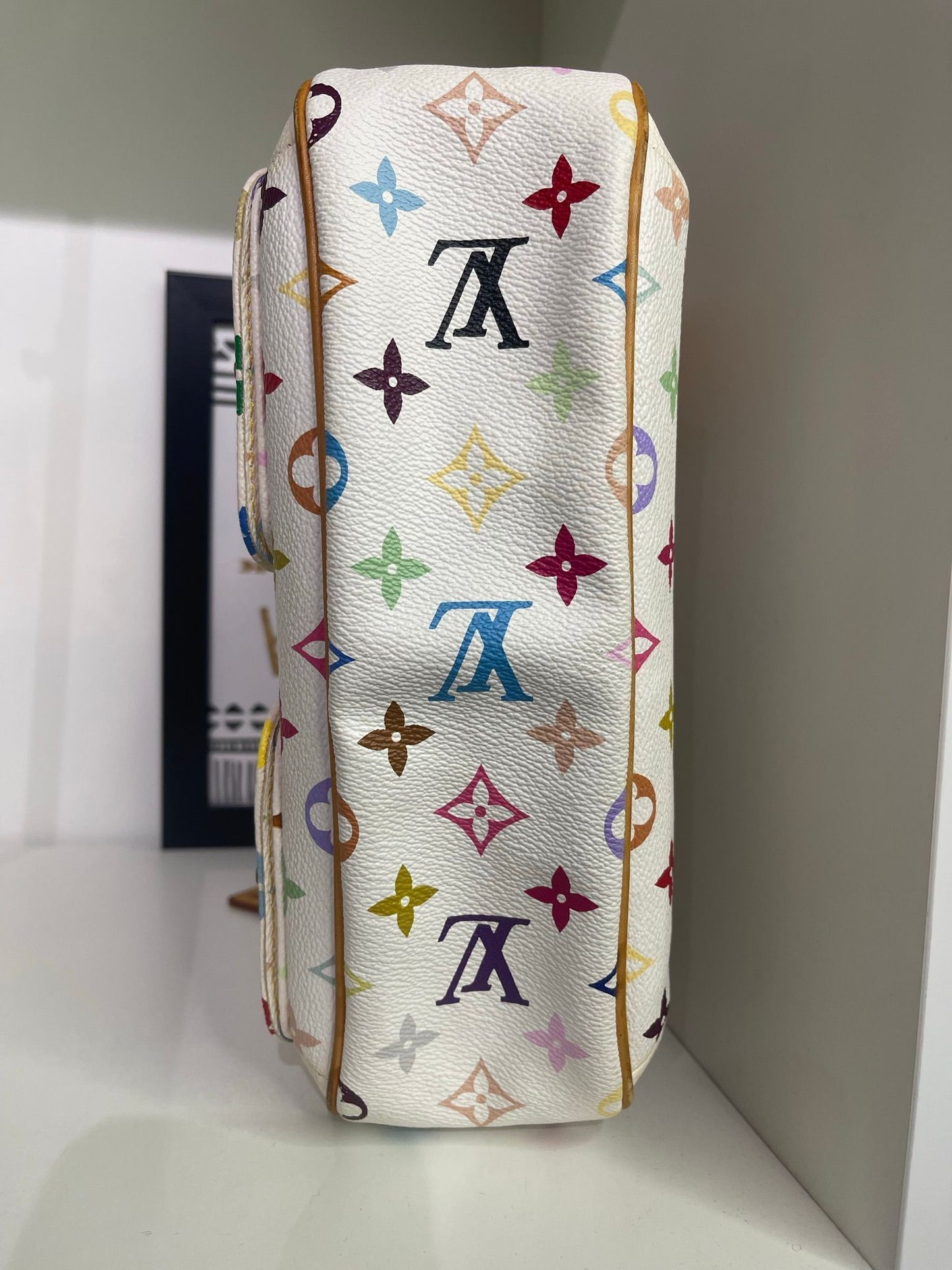 3. Louis Vuitton White Multicolor Takashi Murakami Lodge PM