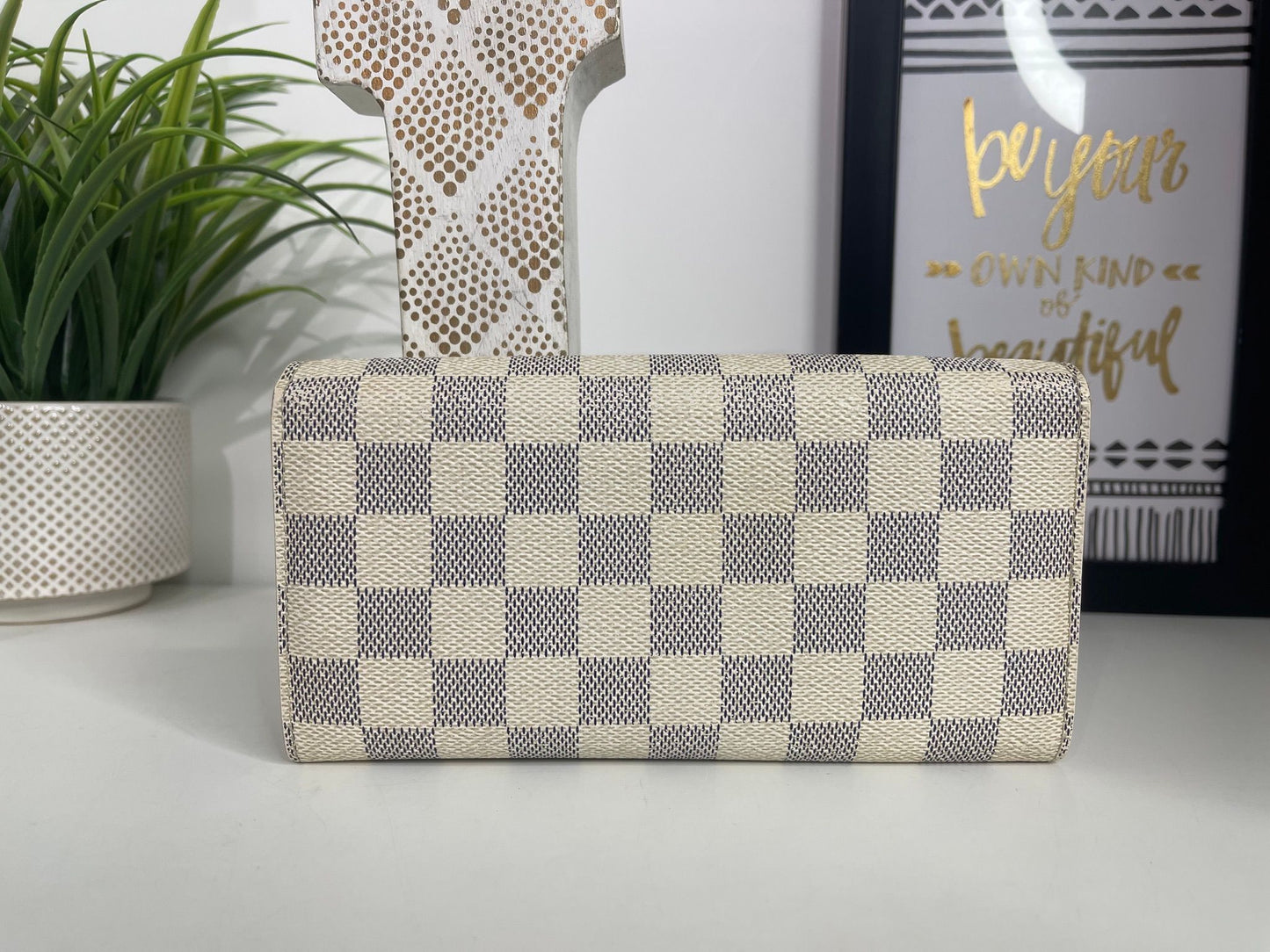 32. Louis Vuitton Damier Azur Sarah Wallet