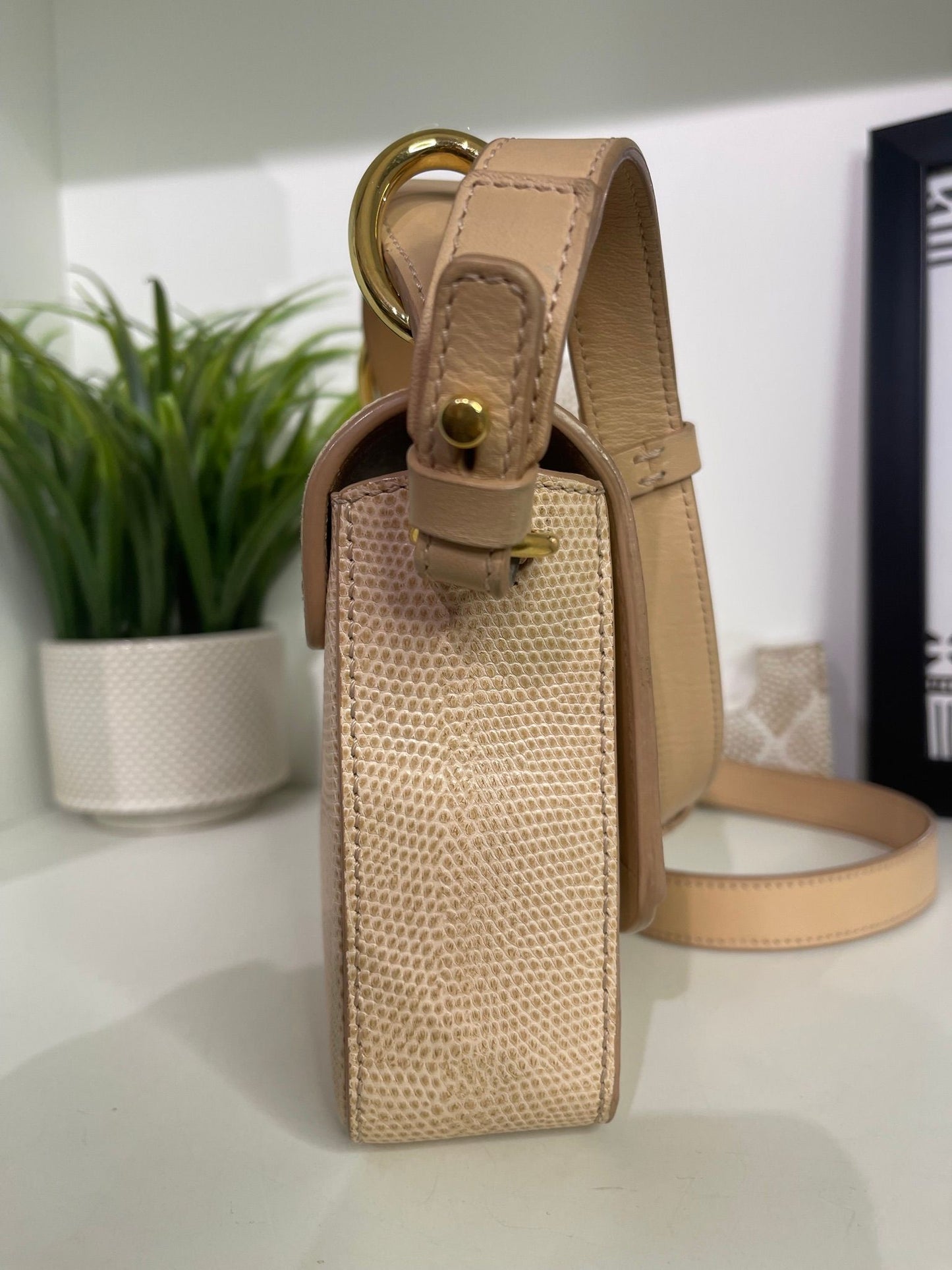 77. Chloe Mini “C” Bag Lizard Embossed
