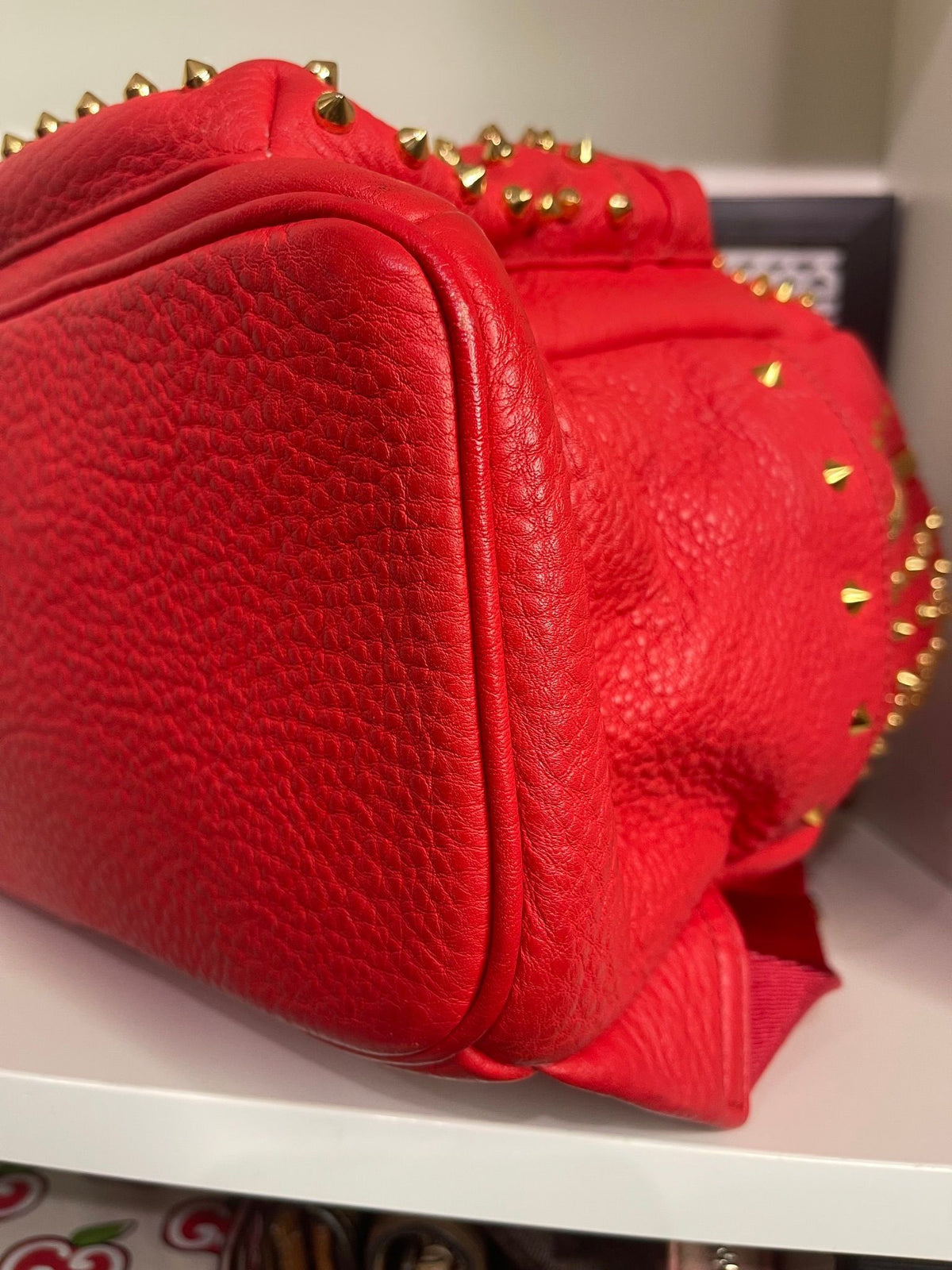 4. MCM Crystal Studded Backpack