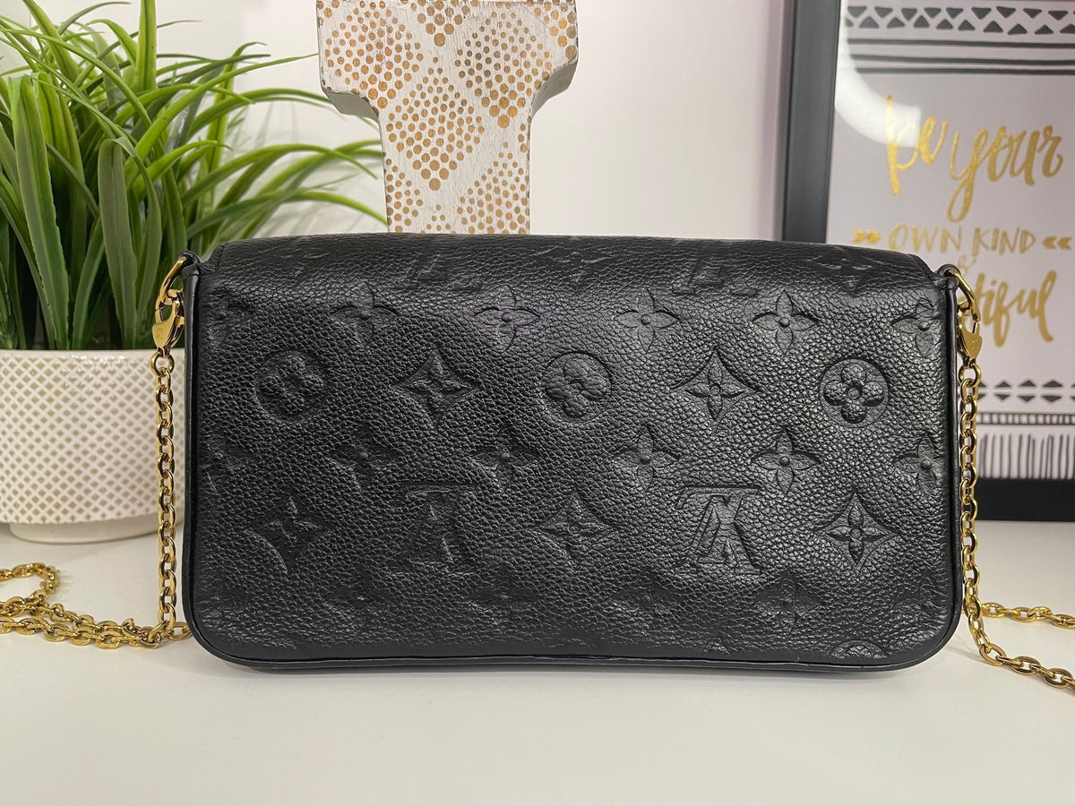 70. Louis Vuitton Black Empriente Felicie Pouchette