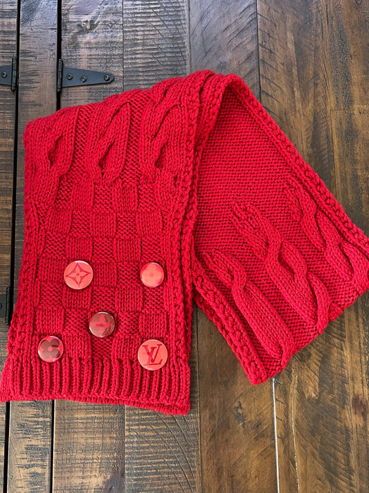 145. Louis Vuitton Red Scarf