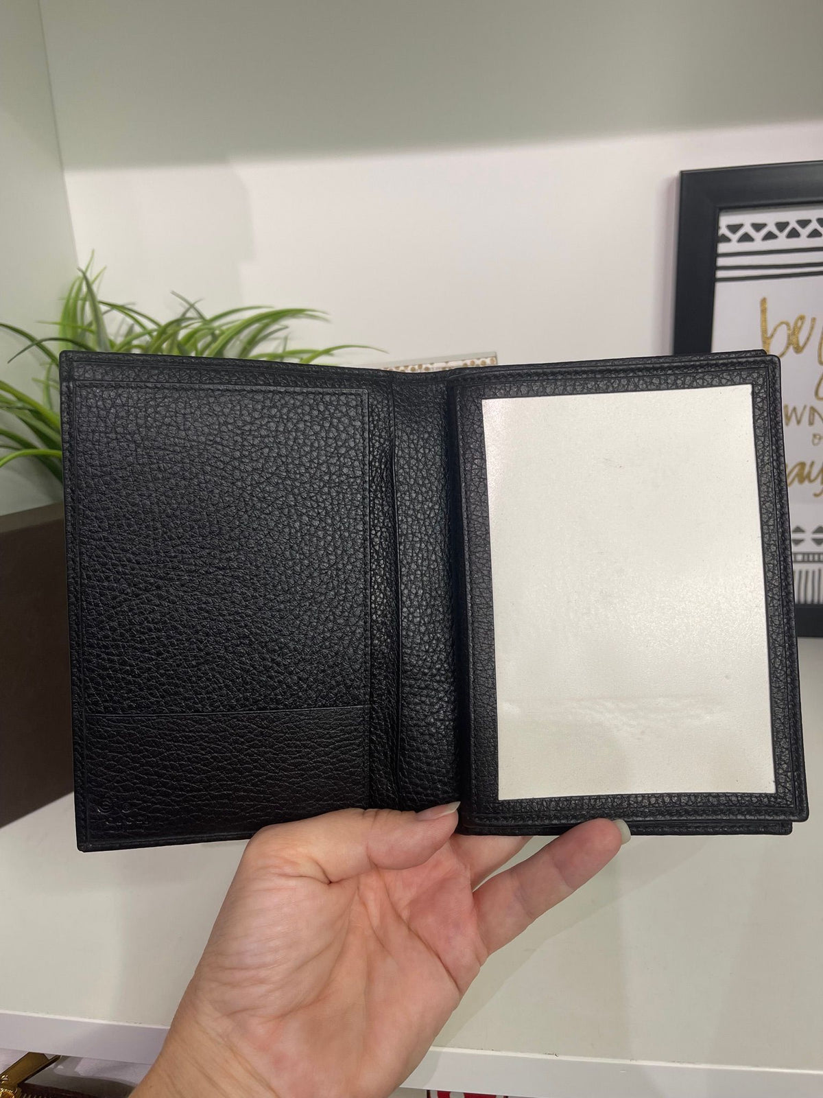 54. Gucci Black Denim Passport Cover