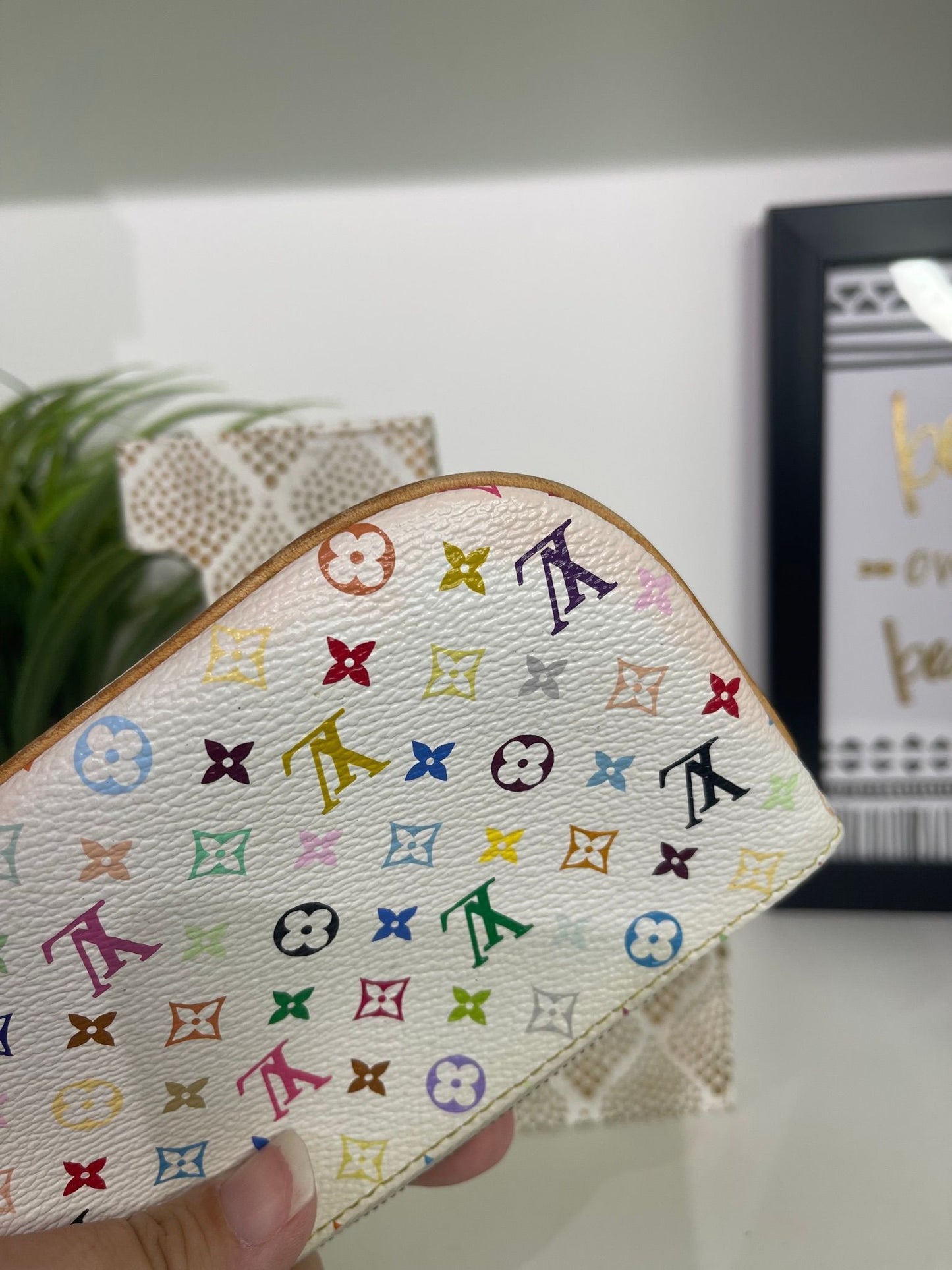 27. Louis Vuitton Takashi Murakami White Multicolor Key Cles MM