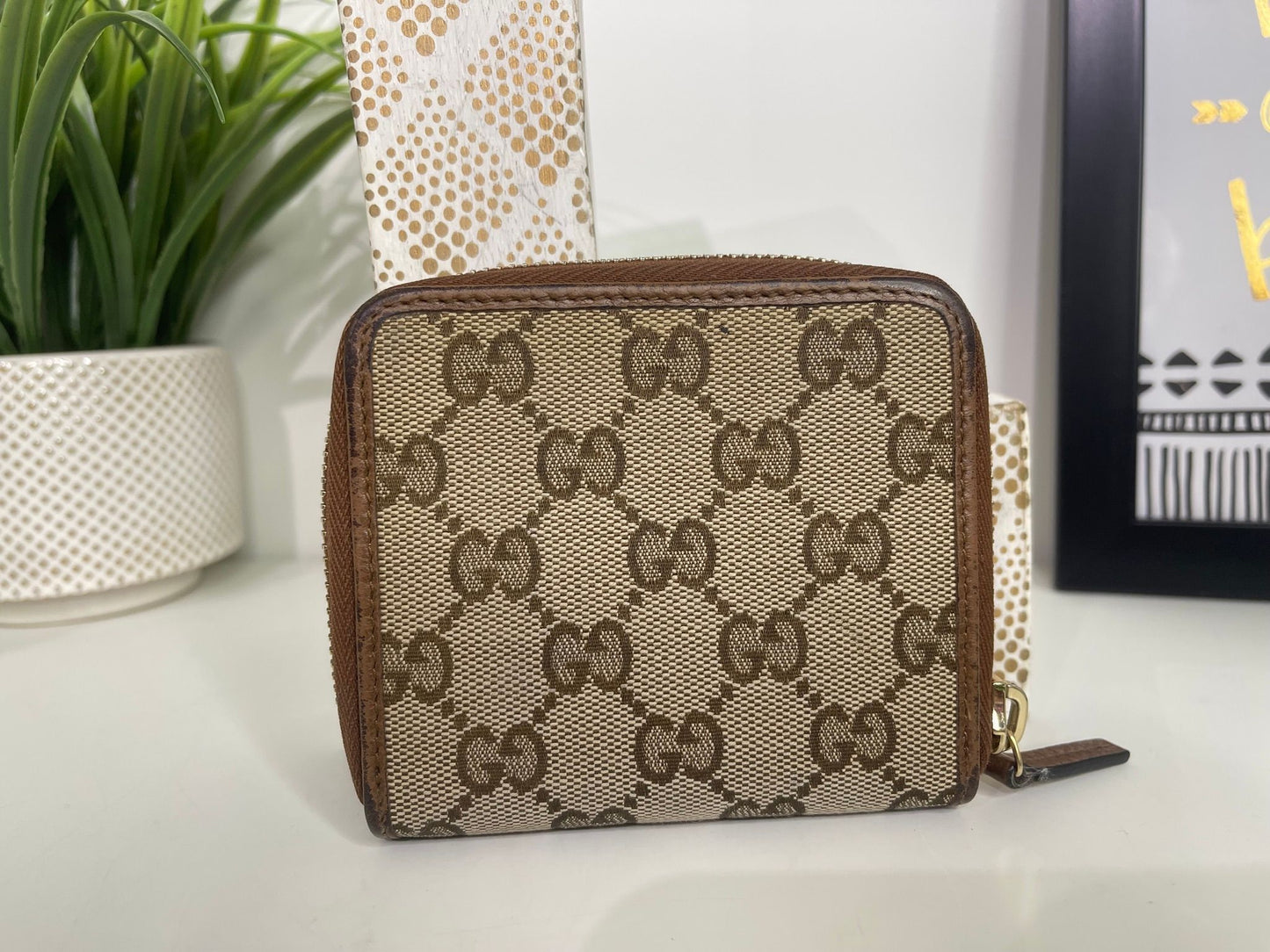 Gucci Canvas Compact Wallet