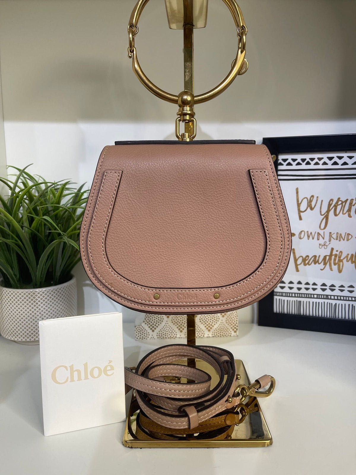 52. Chloe Nude/Pink Nile Bracelet Bag