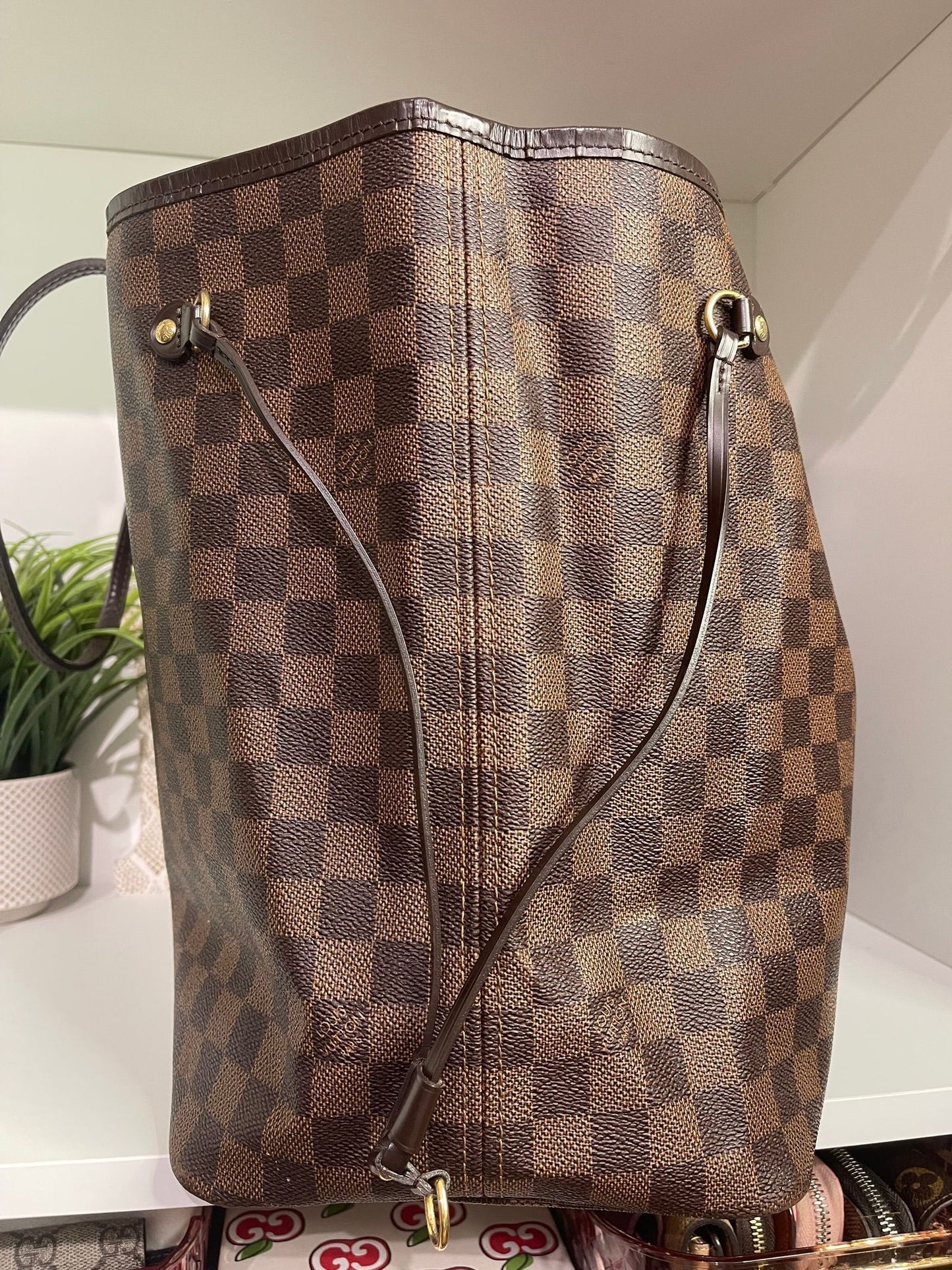 110. Louis Vuitton Damier Ebene Neverfull GM