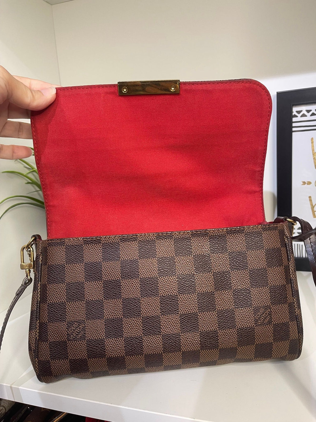4. Louis Vuitton Damier Ebene Favorite MM