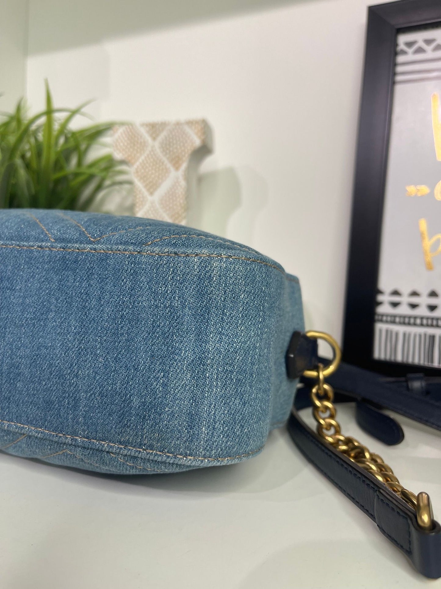 72. Gucci Denim Camera Bag