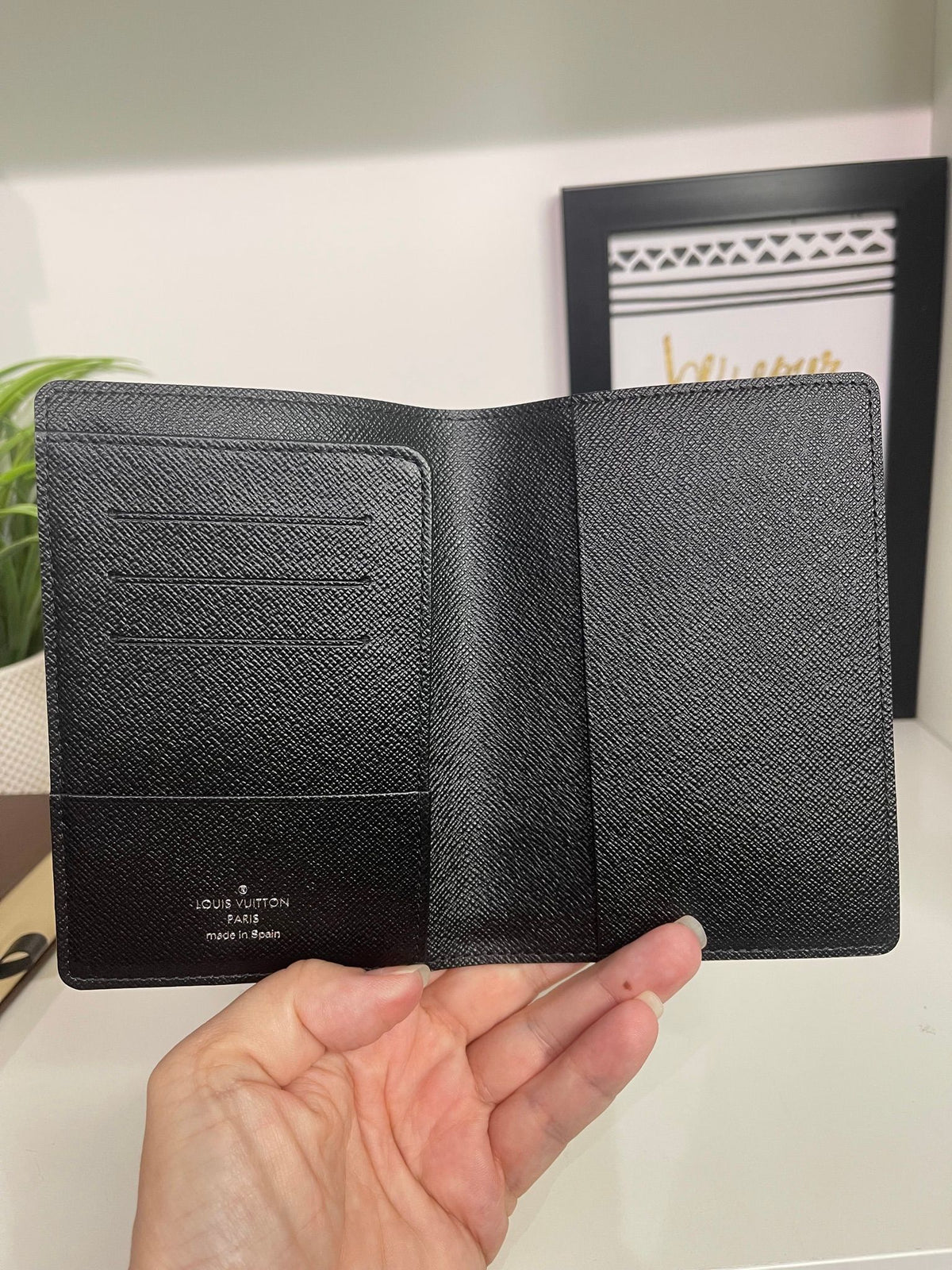 56. Louis Vuitton Damier Graphite Passport Cover