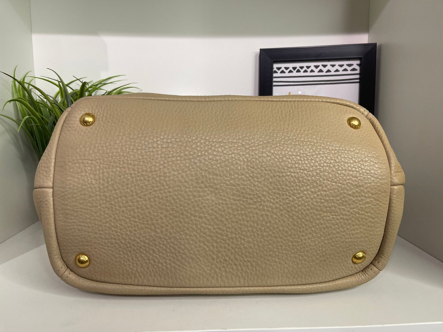 44. Prada Beige Hobo Bag