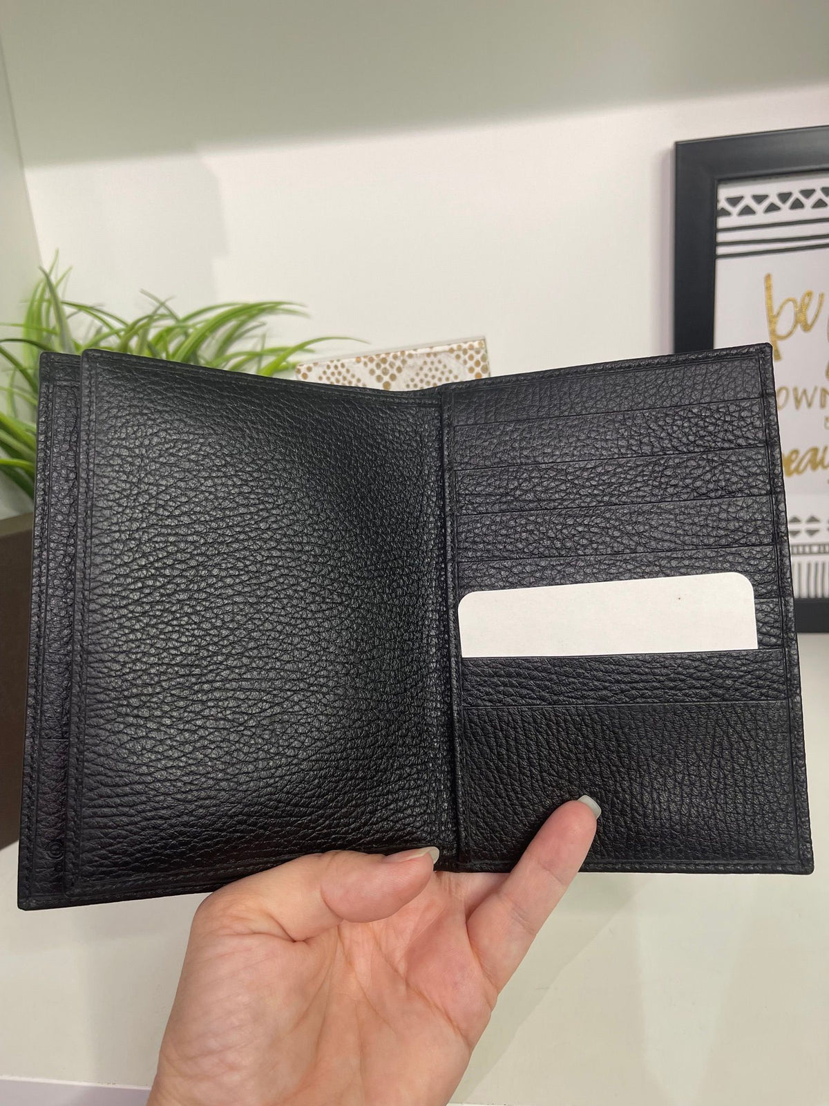 54. Gucci Black Denim Passport Cover