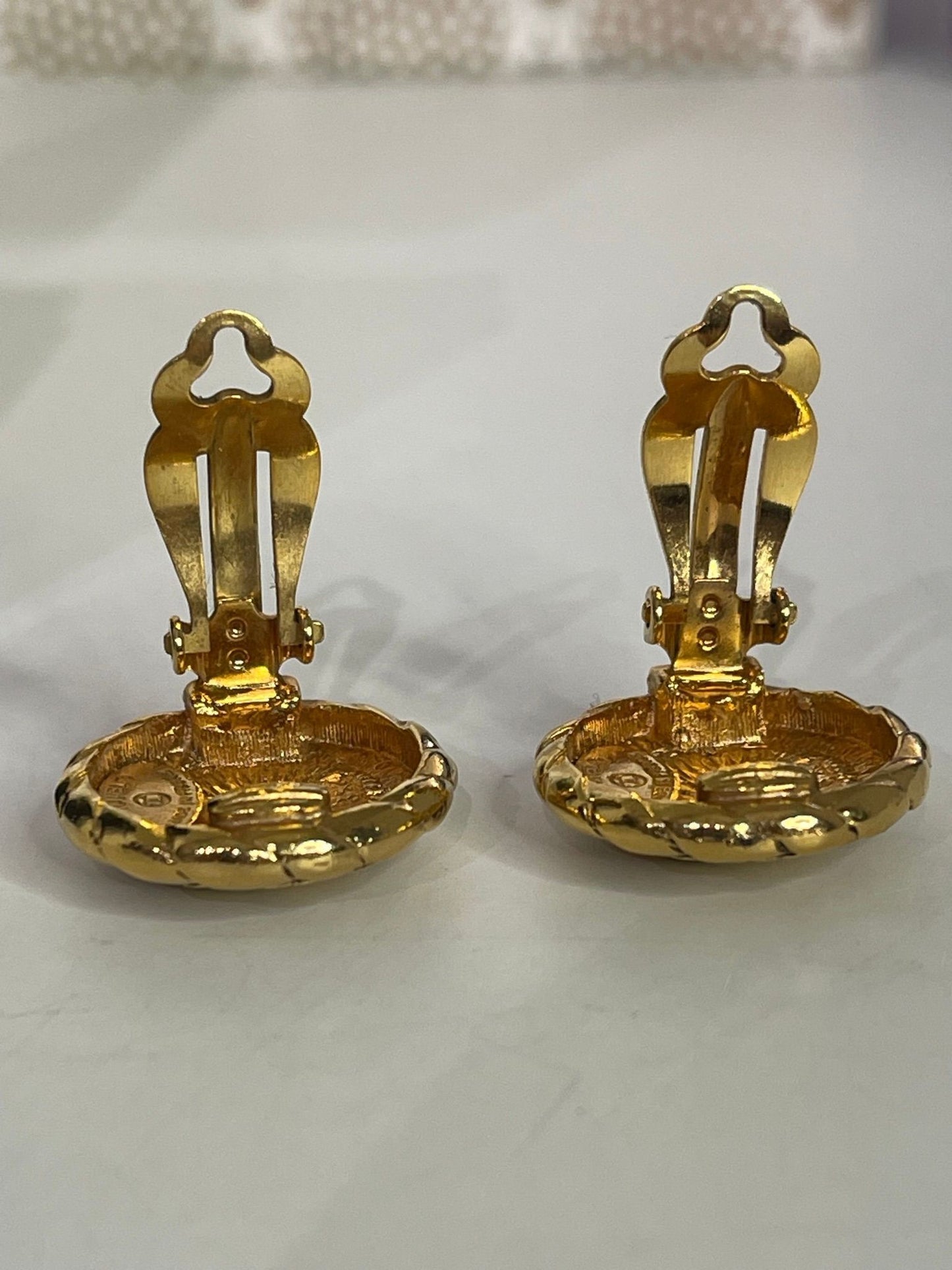 161. Chanel Vintage ClipOn Earrings w/ Box