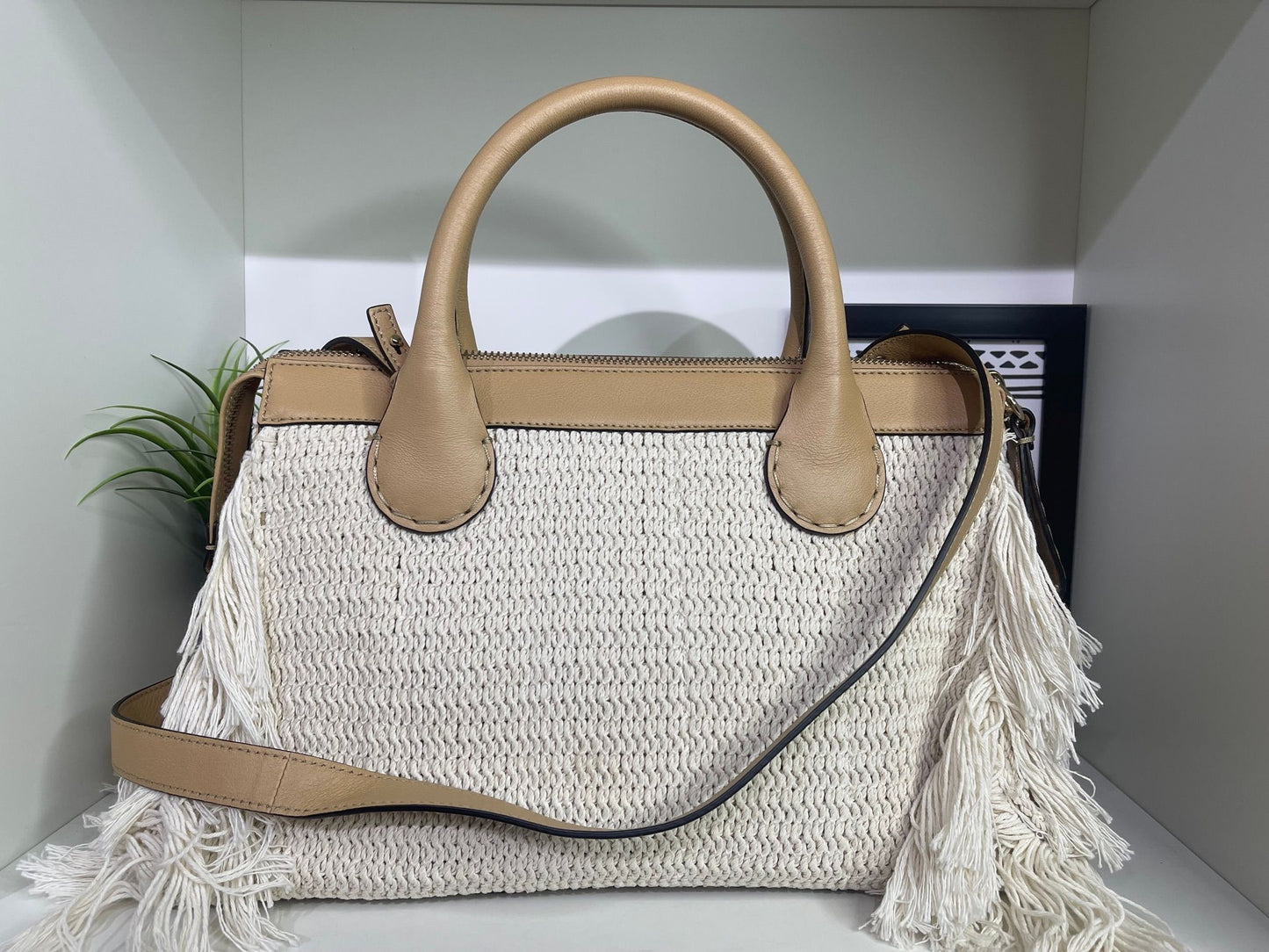 38. Chloe Edith Fringe Medium Day Bag