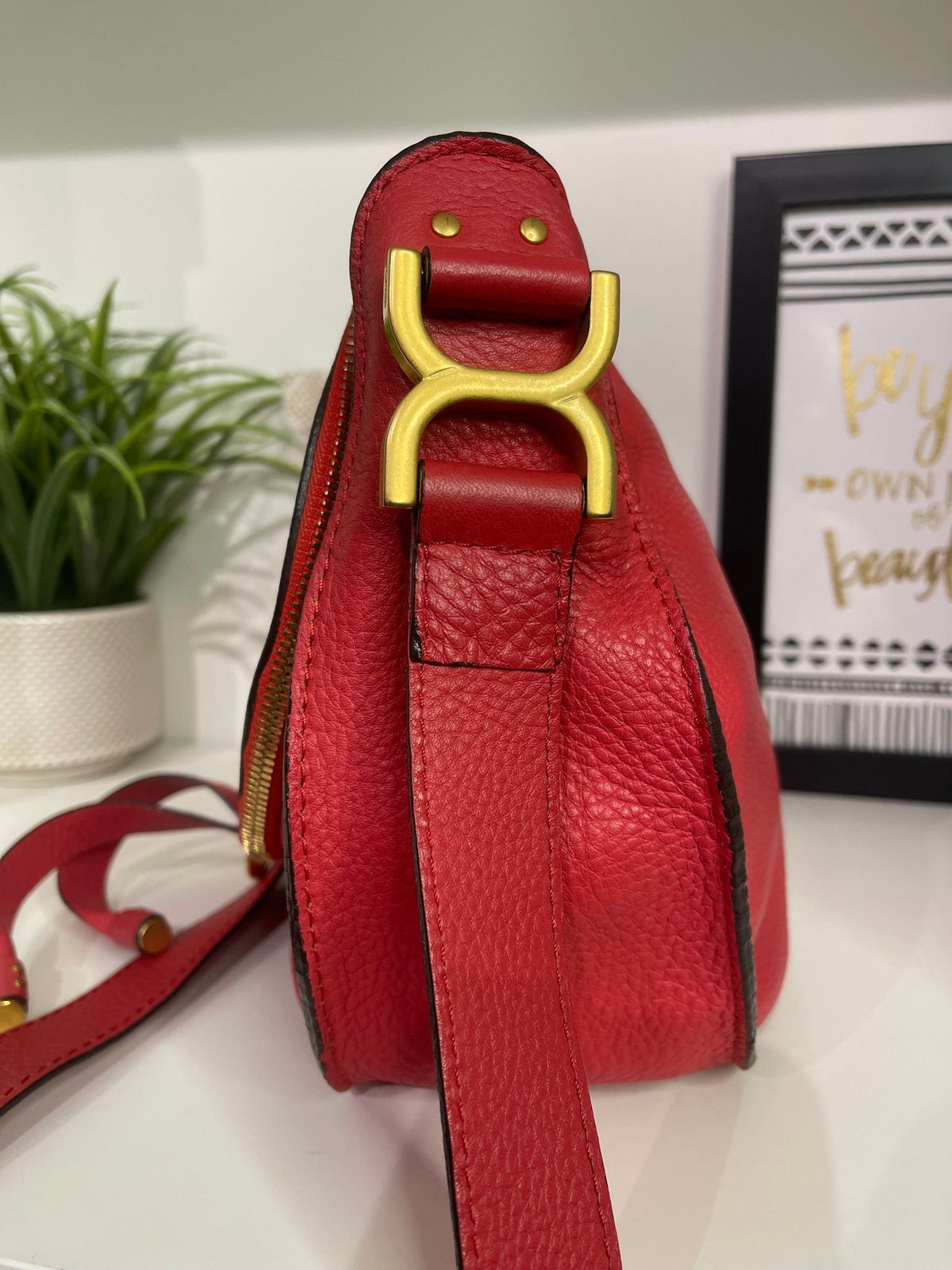 32. Chloe Red Marcie Crossbody