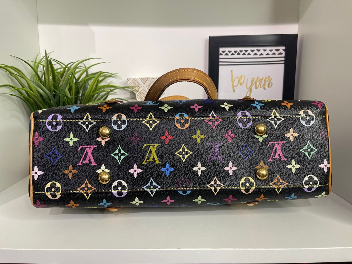 23. Louis Vuitton Black Multicolor Aurelia