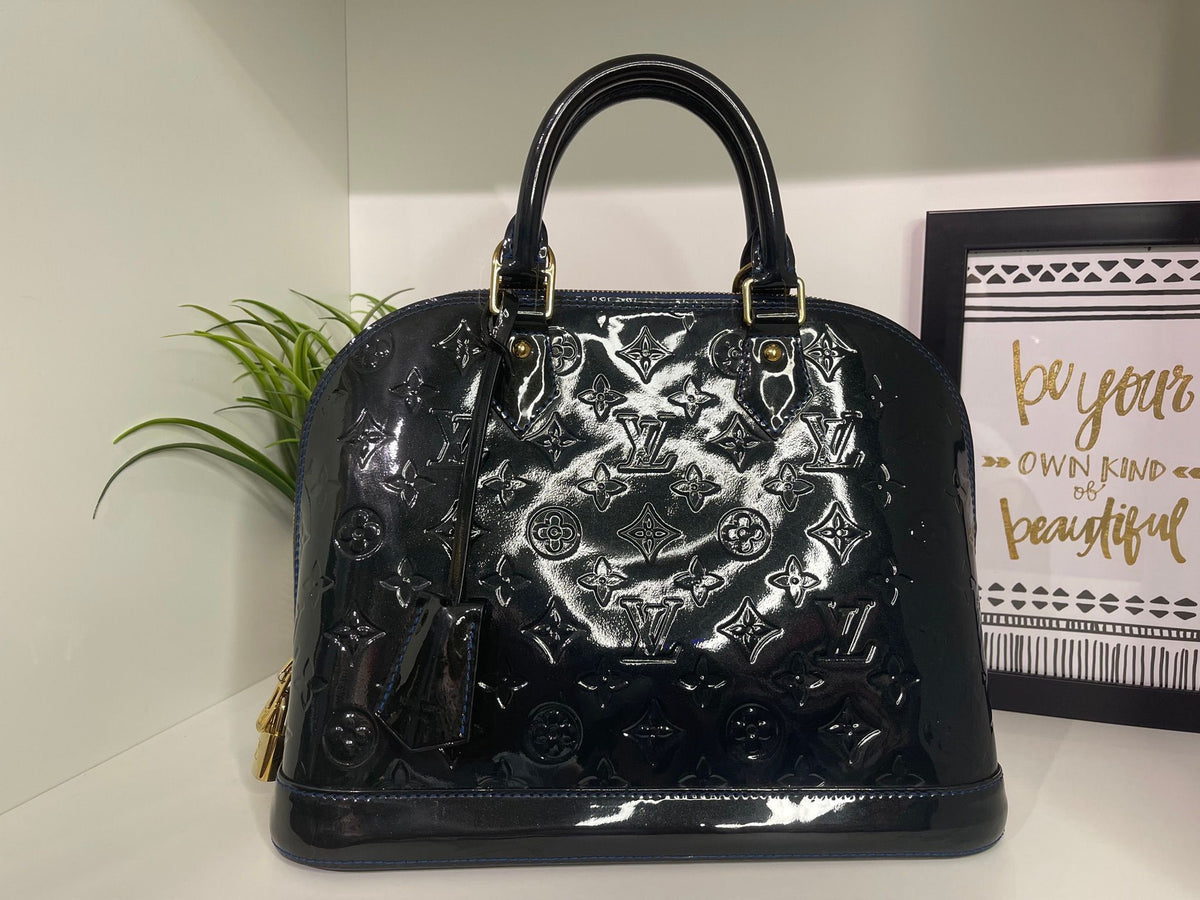 22. Louis Vuitton Green/Blue Vernis Alma PM